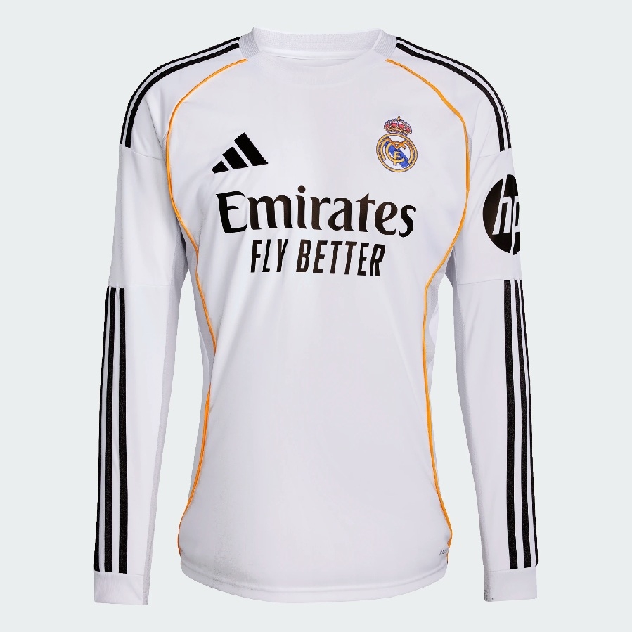 Real Madrid hjemmebanetrøje L/S 2025/26 - UCL-S tilbud