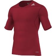 Adidas kompressionstrøje - rød på tilbud hos MM Sport