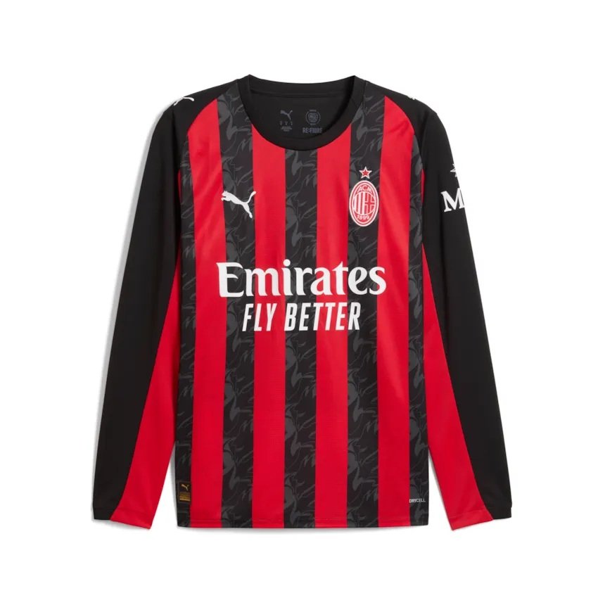 AC Milan hjemme trøje L/S 2025/26 – til mænd på tilbud!