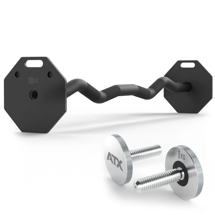 ATX® OCTA Dumbbells SZ-Bar  Professionel EZ-Stang til Octa Håndvægtsystem