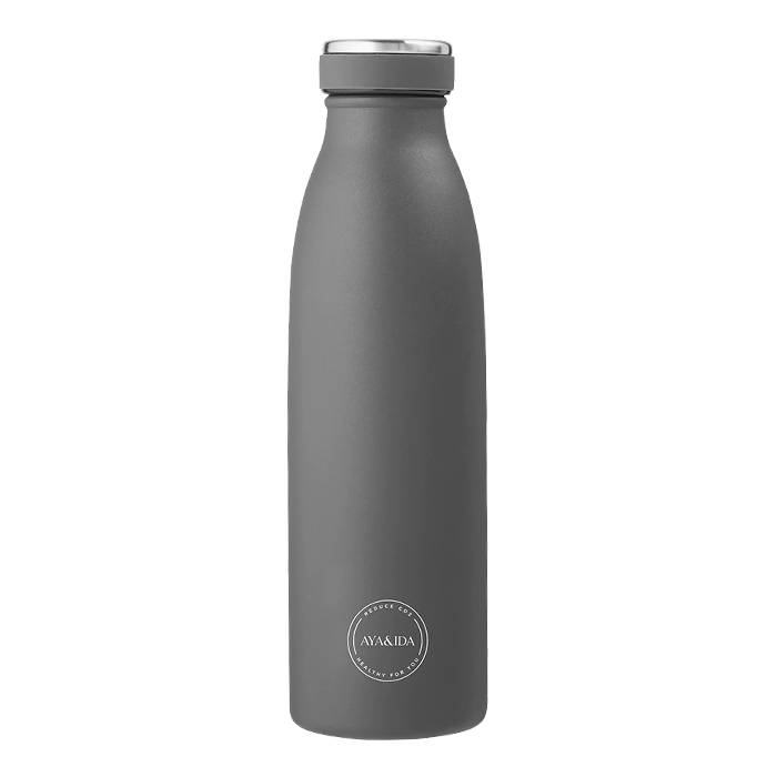 AYA&IDA 500 ml drikkeflaske – Mørkegrå til hverdag!