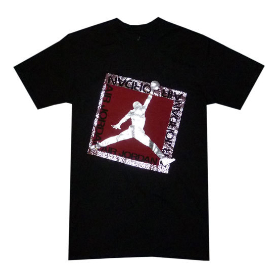 Air Jordan shine on t-shirt - sort-rød-L