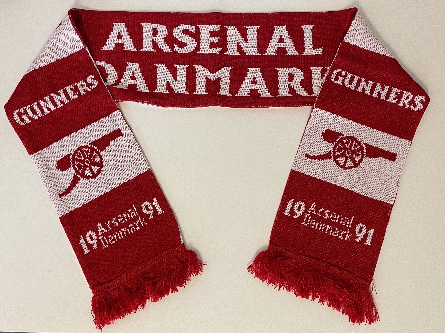 Arsenal Danmark Jacquard Striksk scarf – Rød tilbud!