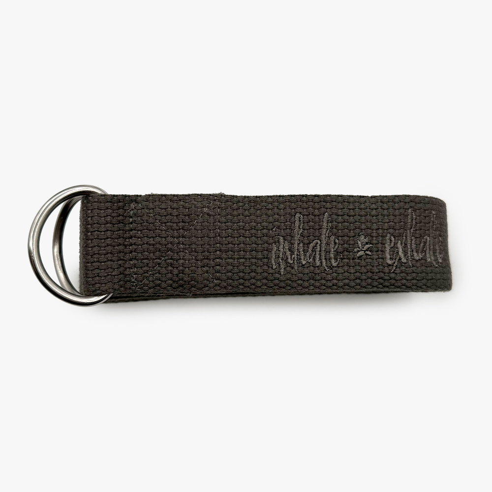 Asana økologisk yogabælte (Mørkegrå - 250 x 3,7 cm)