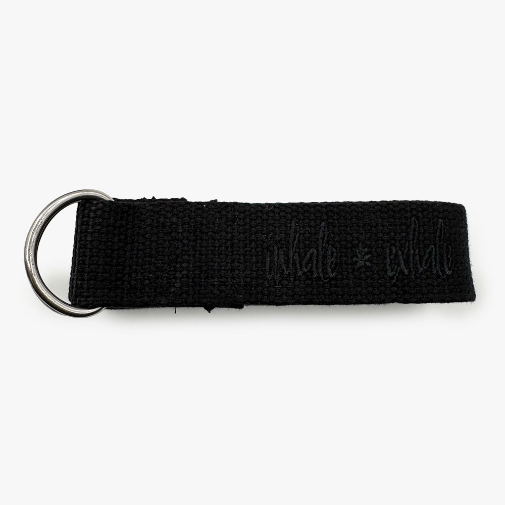 Asana økologisk yogabælte (Sort - 250 x 3,7 cm)