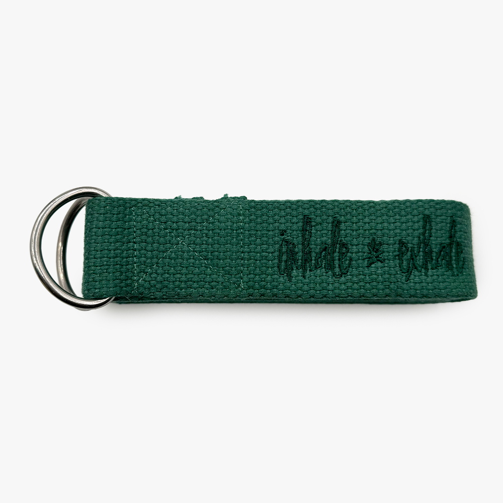 Asana yogabælte (Mørkegrøn - 3,7 cm)