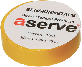 Aserve Gul Sportstape til Benskinner - Optimal til Sport!