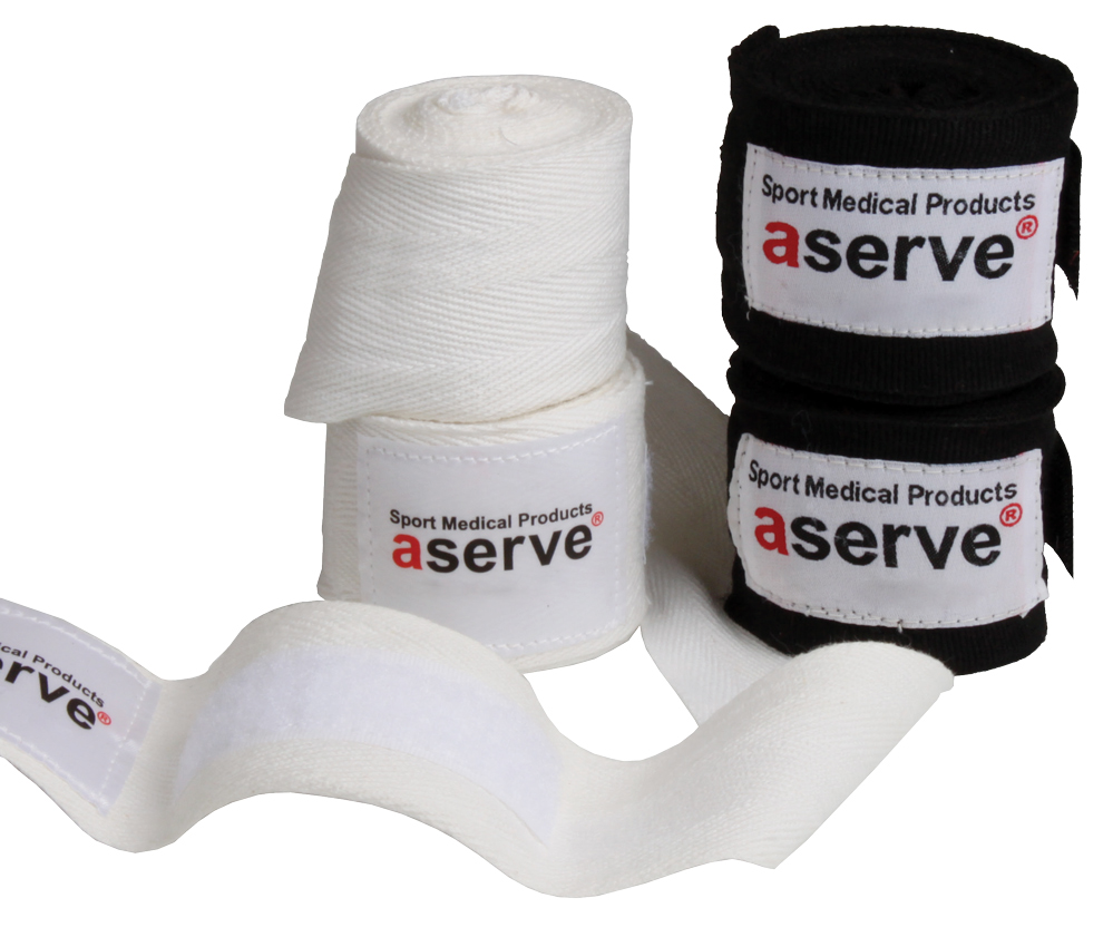Aserve Hand Wraps Boksebandage - Sort Kvalitet til Kamp
