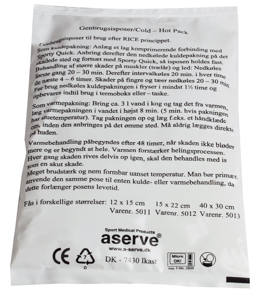 Aserve Kulde- & Varmeposer 13x14cm – Effektiv smertebehandling!