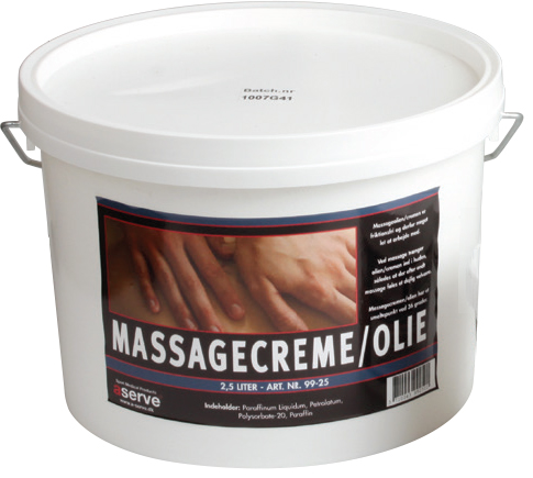 Aserve Massagecreme 2,5 liter – Kvalitet til lav pris!