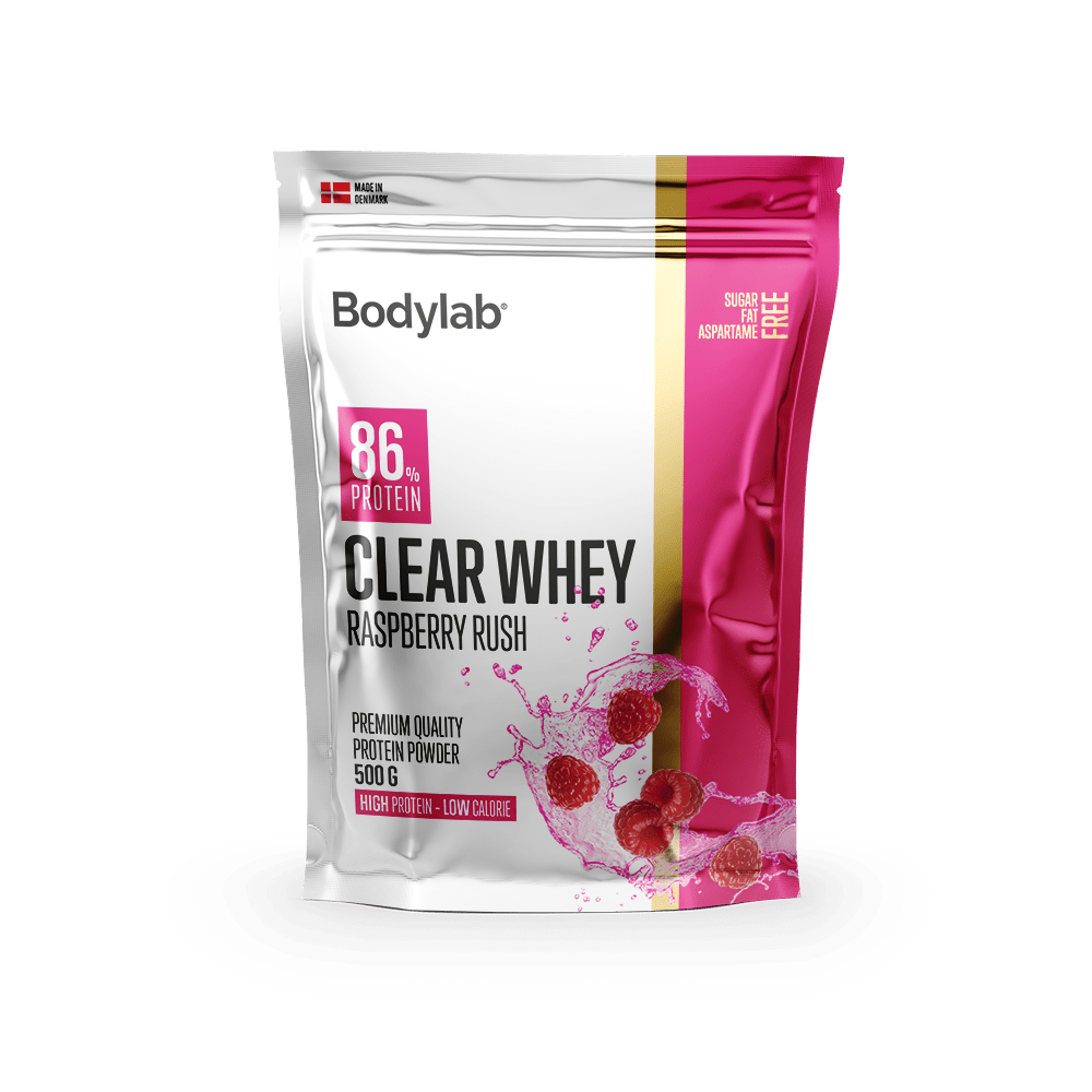 BodyLab Clear Whey Proteinpulver – Hindbær Rush 500g