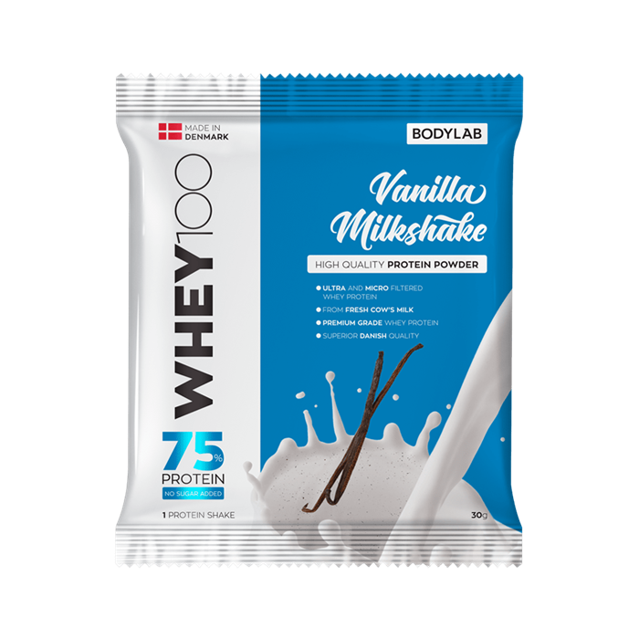BodyLab Sample Whey 100 Vanilje Milkshake - Proteinpulver 30g