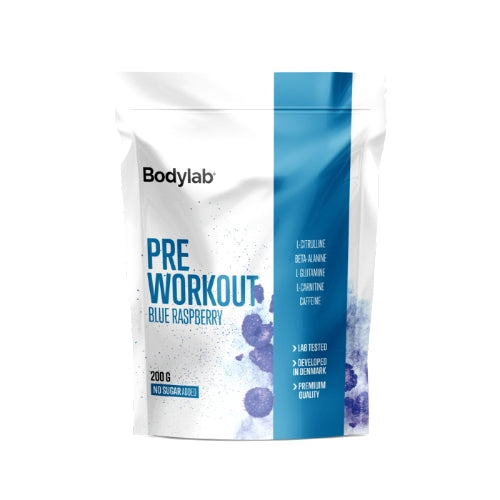 Bodylab Preworkout 200 g – Blå Hindbær Tilbud!