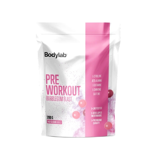 Bodylab Preworkout 200 g – Bubblegum Blast Tilbud!