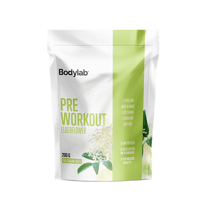 Bodylab Preworkout 200 g Hyldeblomst - Stærk Energi!