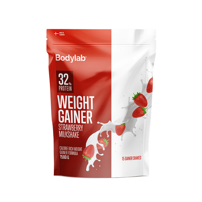 Bodylab Weight Gainer 1500 g - Jordbær Milkshake Tilbud!