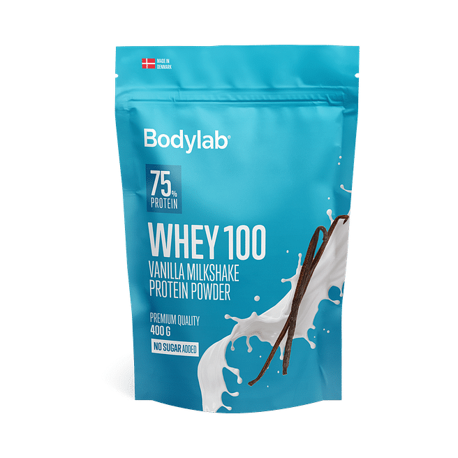 Bodylab Whey 100 (400 g) - Vanilje Milkshake Tilbud!