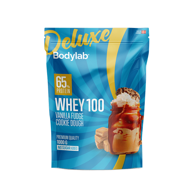 Bodylab Whey 100 Deluxe (1 kg) - Vanilje Fudge Kagedej