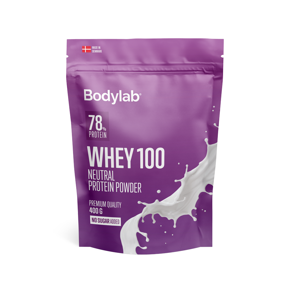 Bodylab Whey 100 Proteinpulver Neutral (2,4kg) - Fantastisk tilbud!