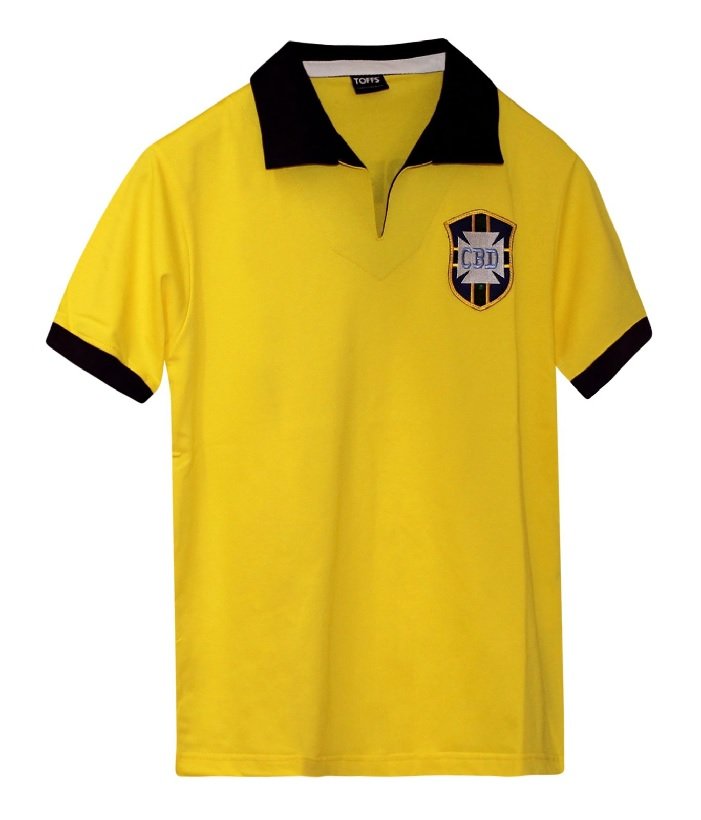 Brazil 1958 World Cup Retro Football Shirt-L
