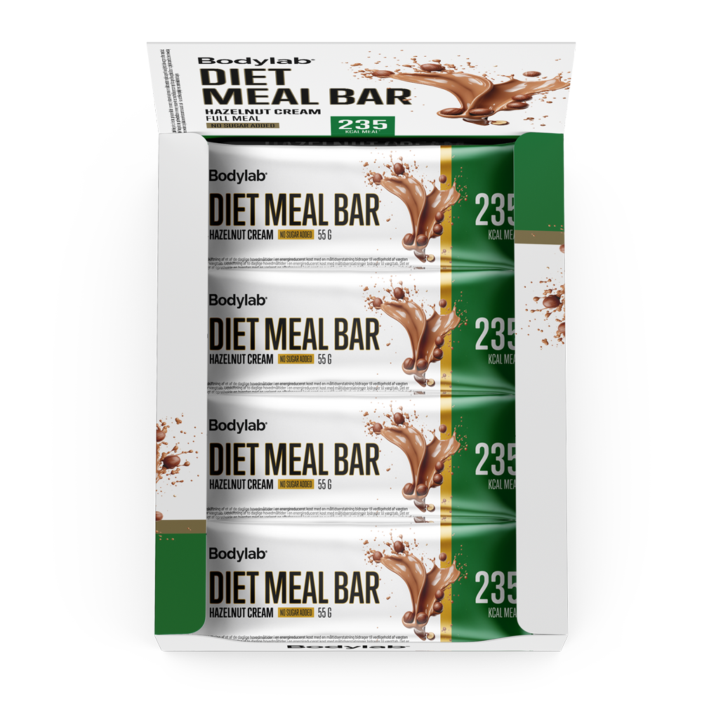 Diet Meal Bar (12 x 55 g) - Hazelnut Cream (Bedst før 21-08-2026)