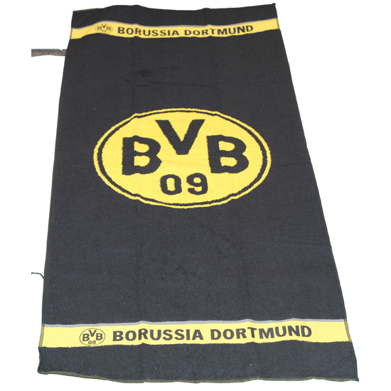 Dortmund Håndklæde - Sort med Logo - Fodboldtilbehør