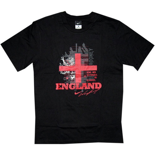 England hero's tee World Cup 2010 Rooney 9 - black-M