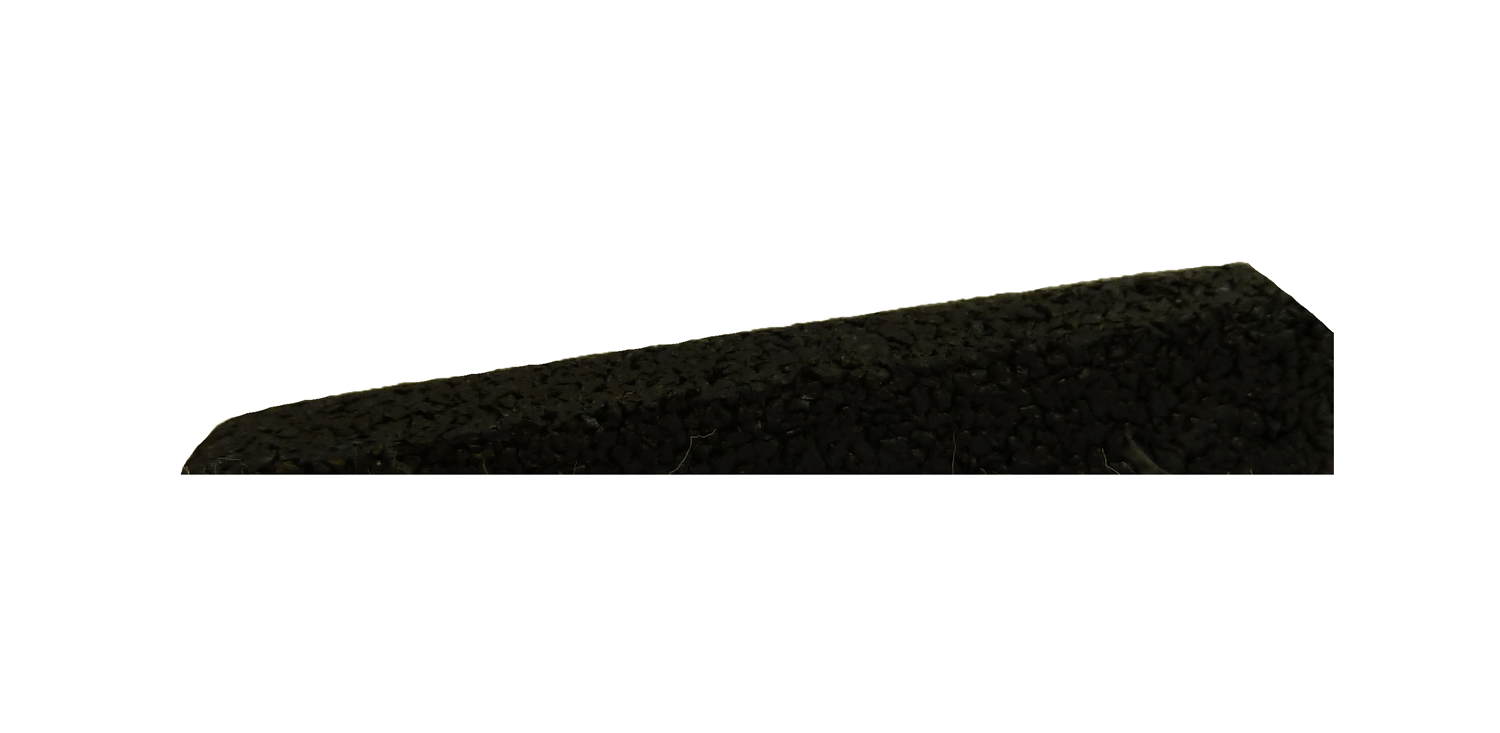 ErgoFloor – Sort Gummiflise Rampe til ErgoTile 15 x 80 cm
