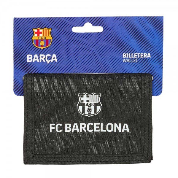 FC Barcelona Wallet - Black-silver-one-size