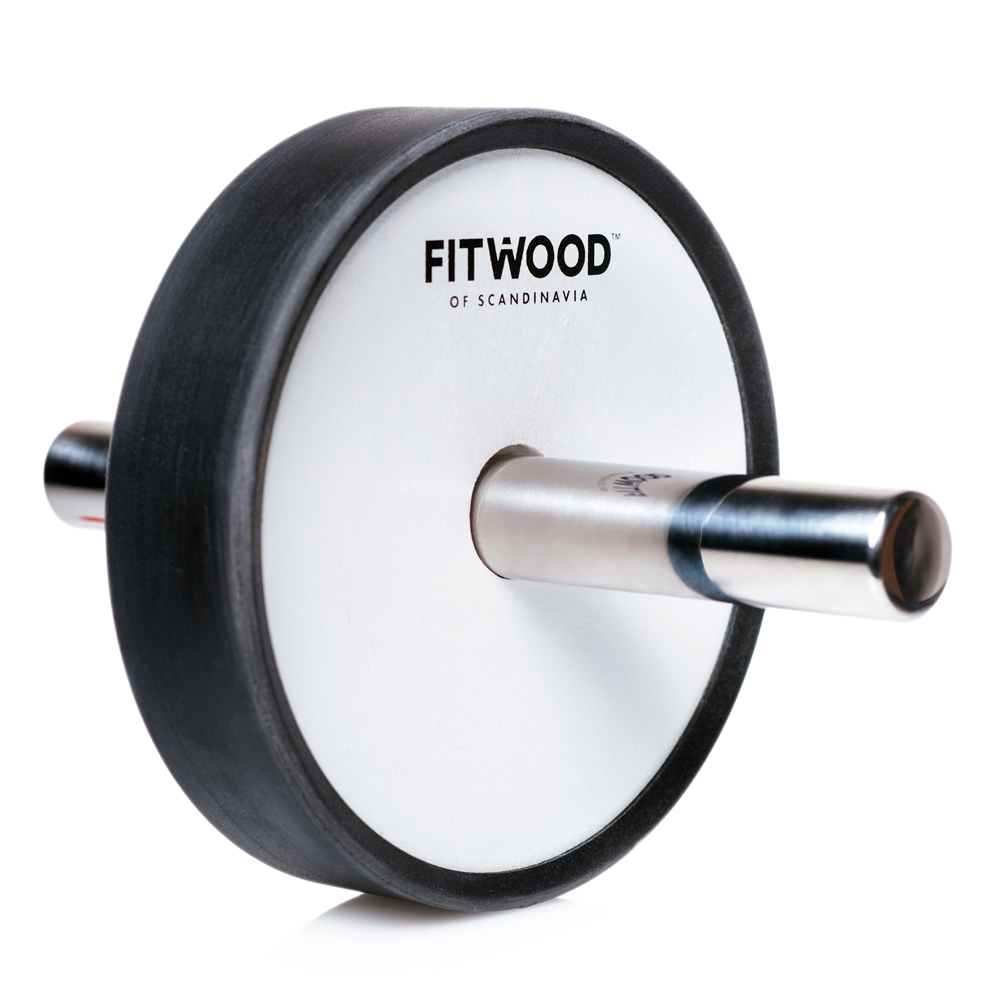 FitWood KIVI Ab Wheel – Effektivt træningshjul i hvidt træ