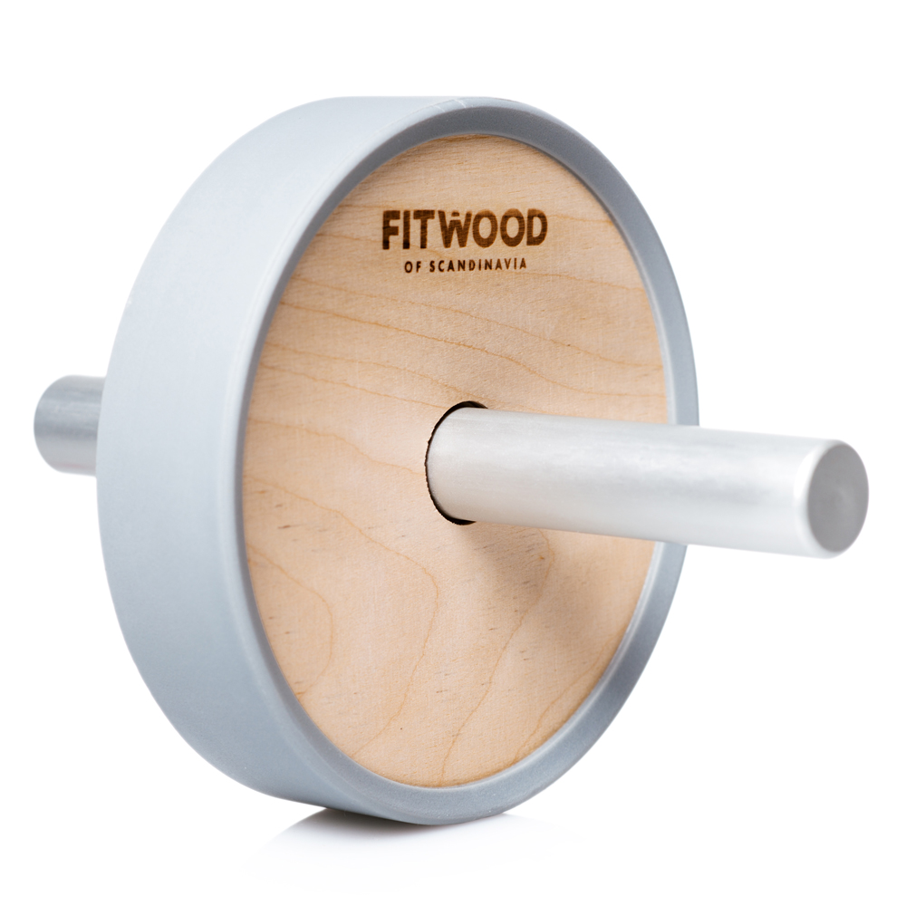 FitWood KIVI Ab Wheel - Effektivt træningshjul i træ og alu