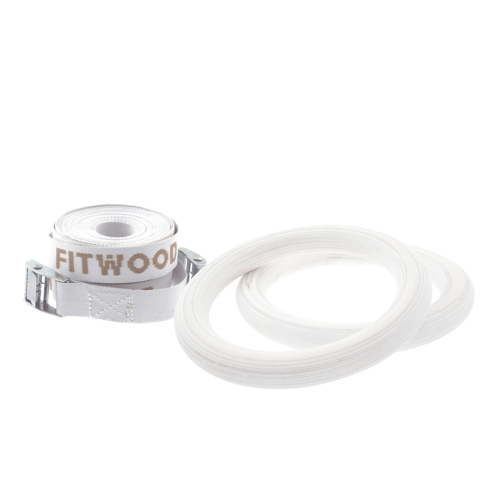 FitWood ULPU MINI Gymnastikringe - Hvid Tilbud!
