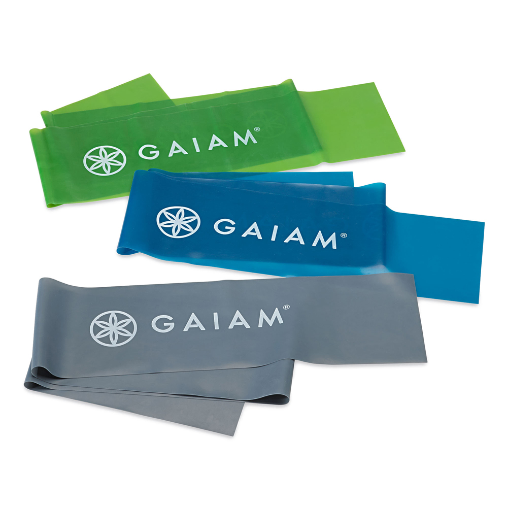 Gaiam Træningselastik Sæt (3 stk) - Forbedr din fleksibilitet!