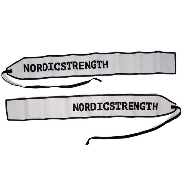 Håndledsstøtte i nylon - Nordic Strength (hvid) på tilbud!