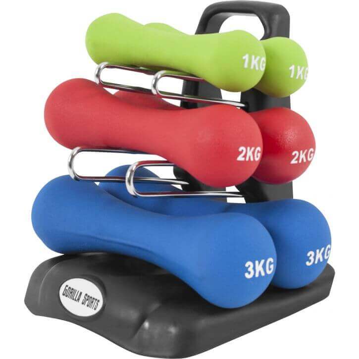 Ergonomisk Håndvægtsæt med Elegant Stander - Fantastisk Tilbud!