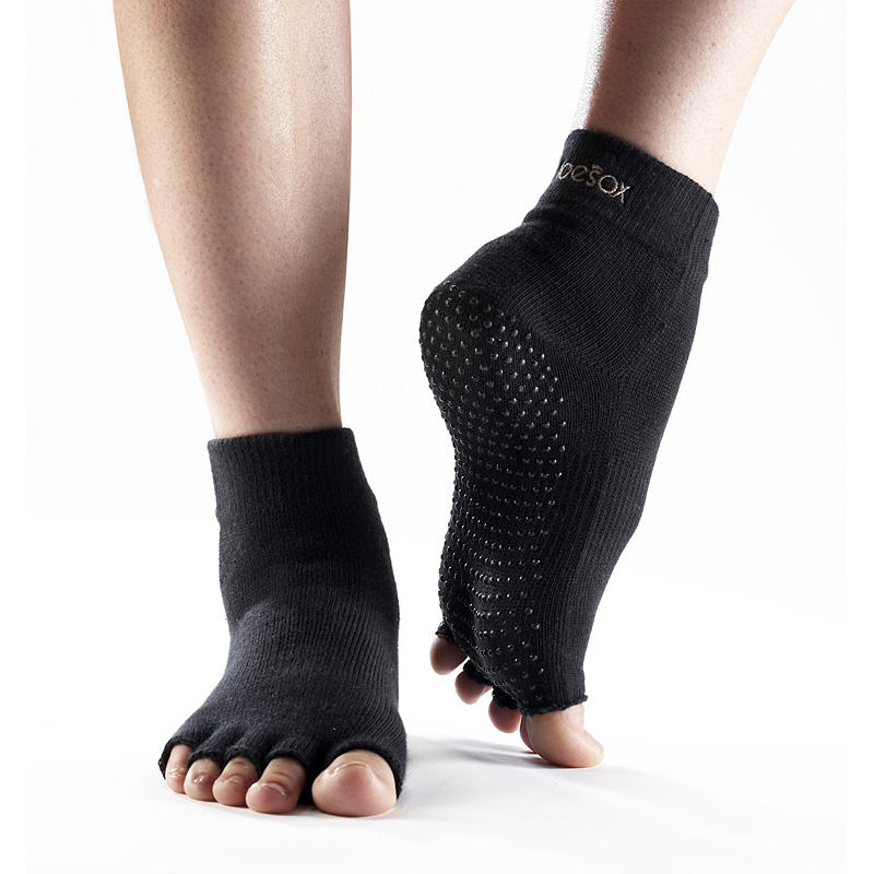 Half-toe ToeSox til Yoga & Pilates (Sort) – Fantastisk Tilbud!