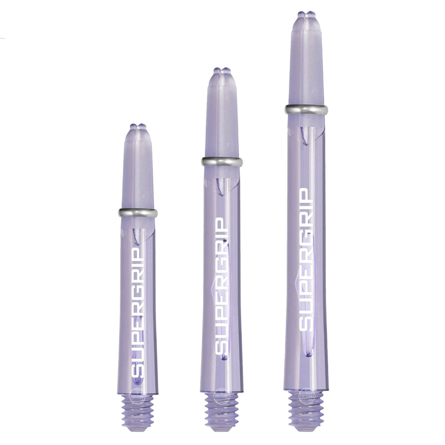 Harrows Supergrip Skaft Medium Lilla – 3 stk til dartspillere