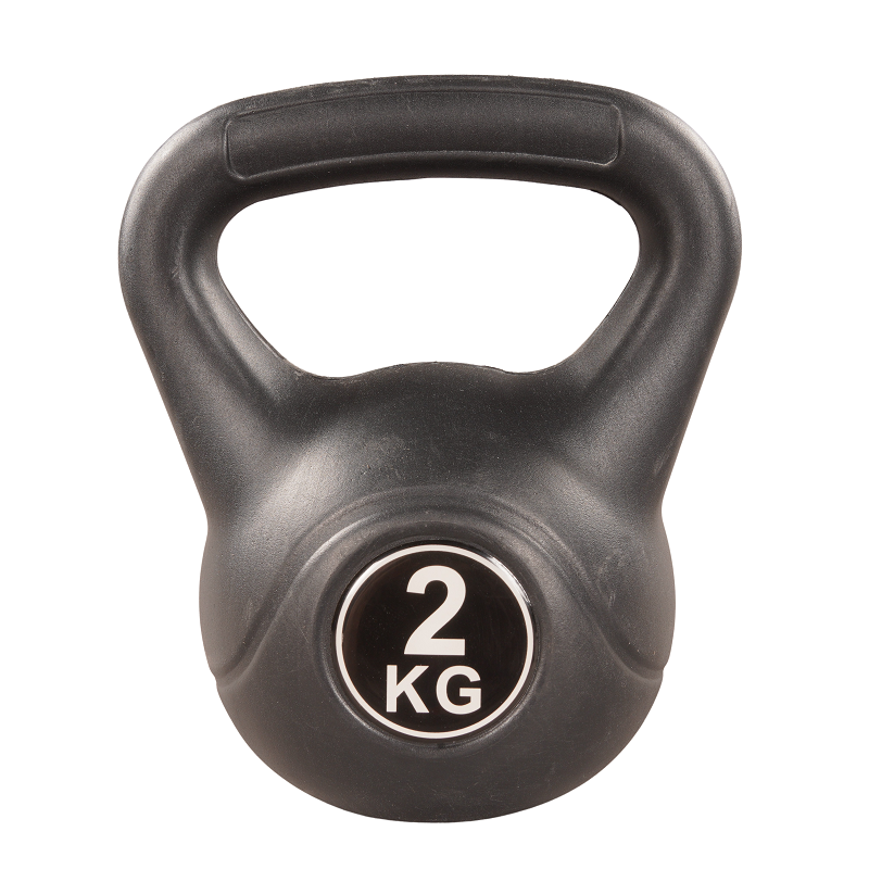 Kettlebell 2 kg i plast - Perfekt til hjemmetræning!