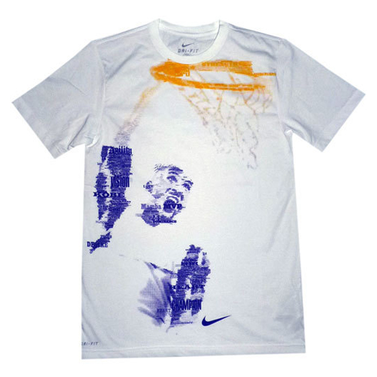 Kobe Bryant Dunk T-shirt – Hvid på udsalg!