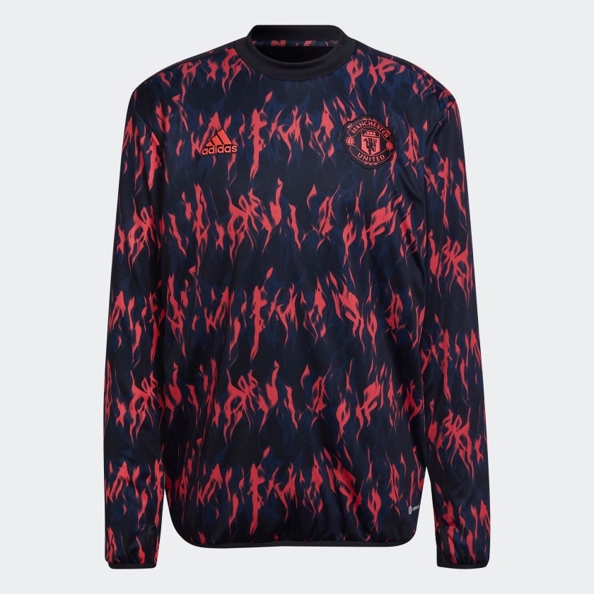 Manchester United pre-match jersey L/S 2021/22 - by Adidas-XL