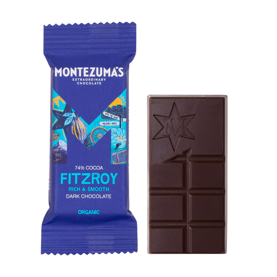 Montezumas Mini Bar - Økologisk Mørk Chokolade 74%