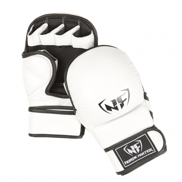 Nordic Fighter MMA Handsker Shooto Pro - Hvid Kunstlæder
