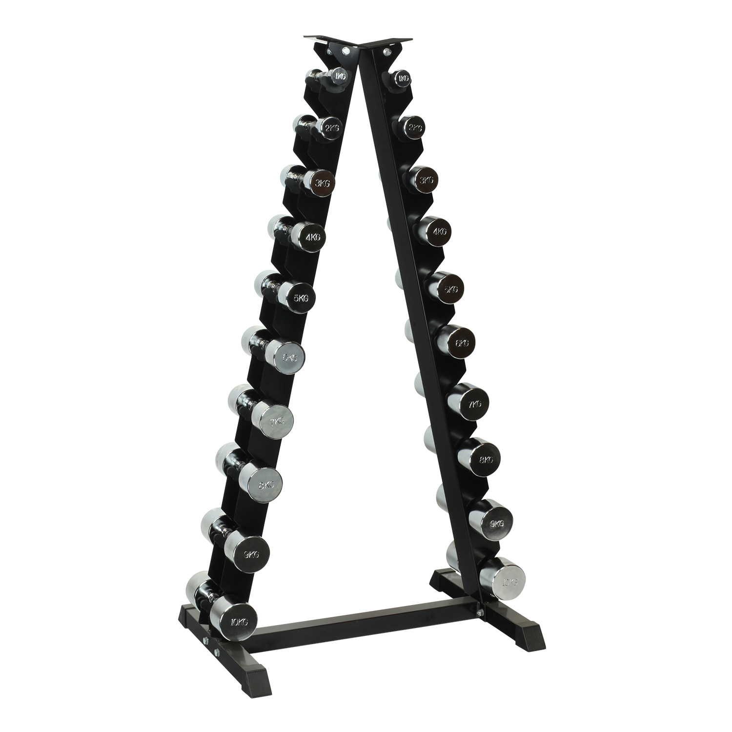 Odin 110kg Krom Håndvægte Sæt med Rack - Fantastisk Tilbud!