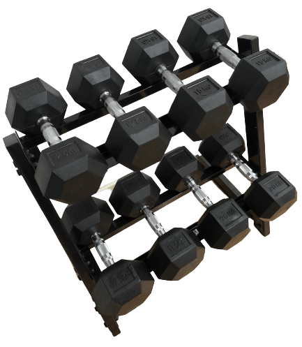 Odin 130kg Hex Håndvægtsæt med Rack – Uovertruffen Tilbud!