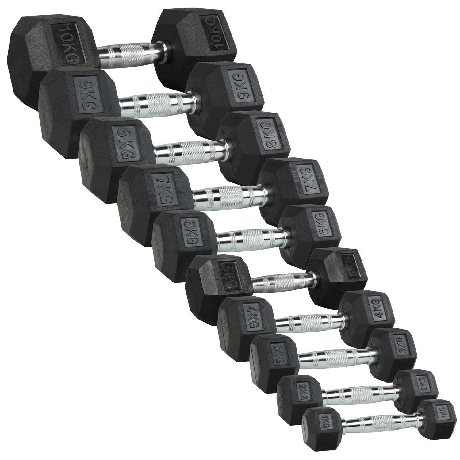 Odin Hex Håndvægtsæt 1-10 kg – Professionel Træningskvalitet!
