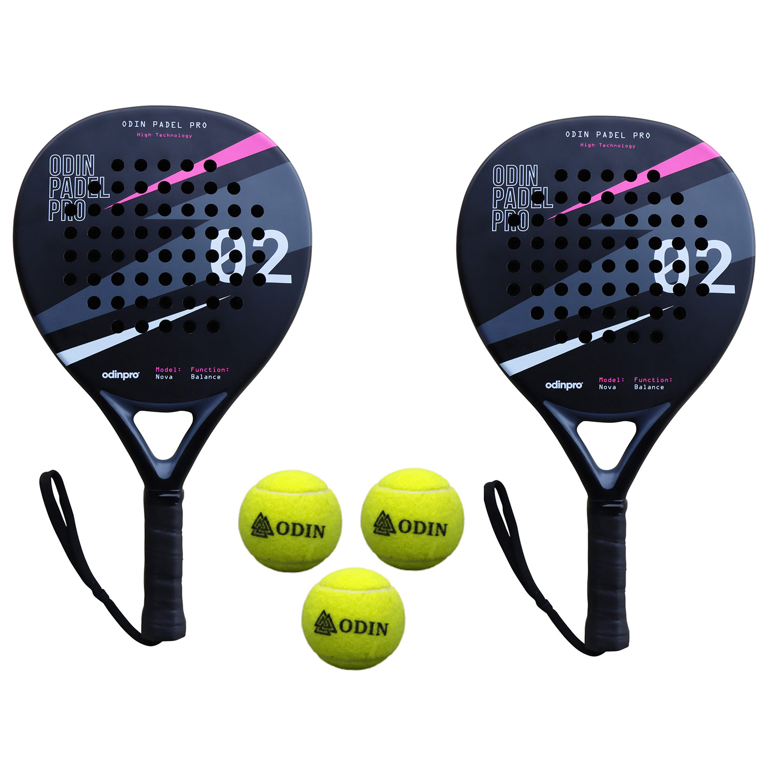Odin Padel PAKKETILBUD - Bat og Bolde til Padel Tennis