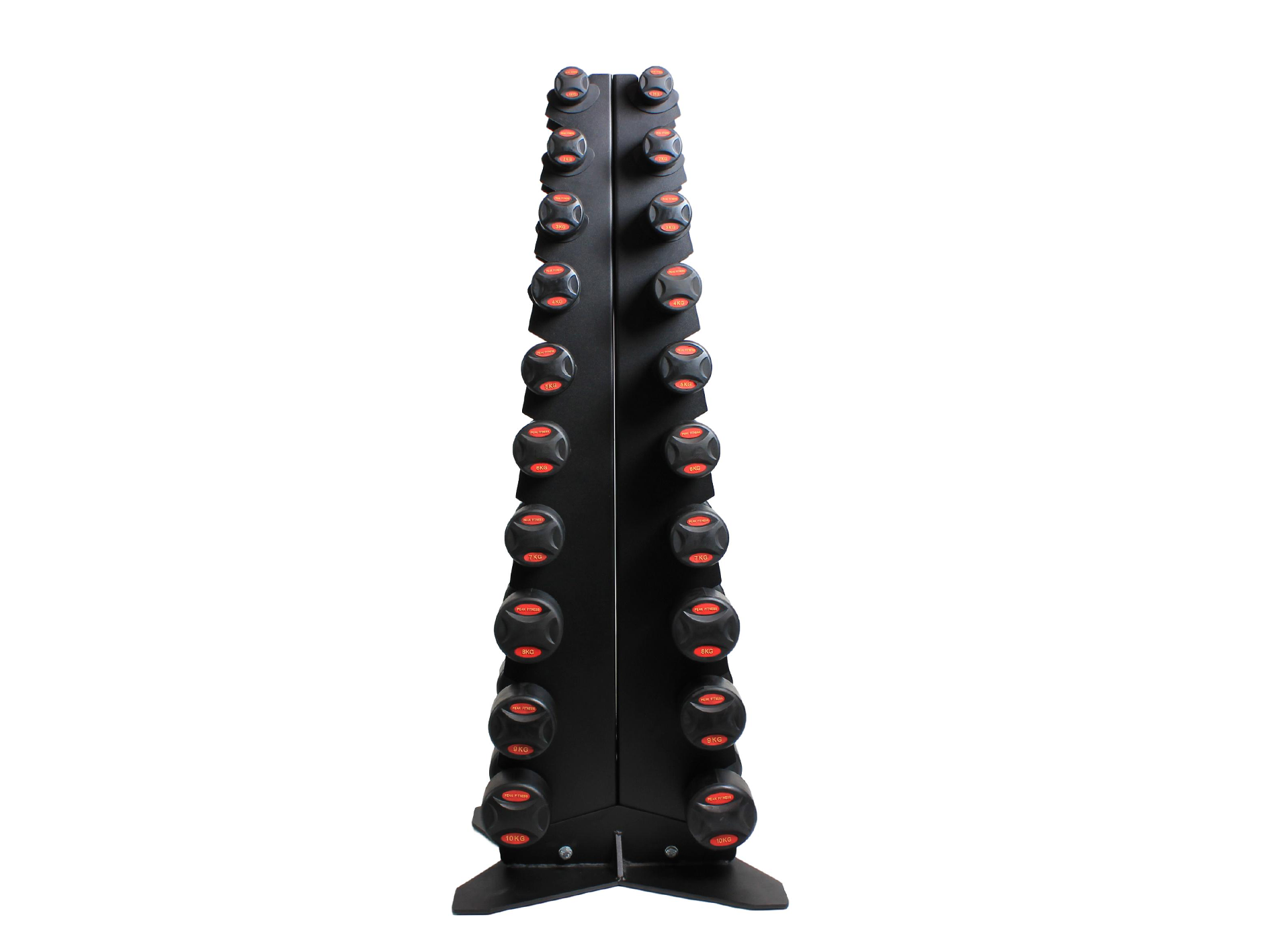 Peak Fitness -  1-. inkl. Pyramide Stativ  - Gummi - 10 kg
