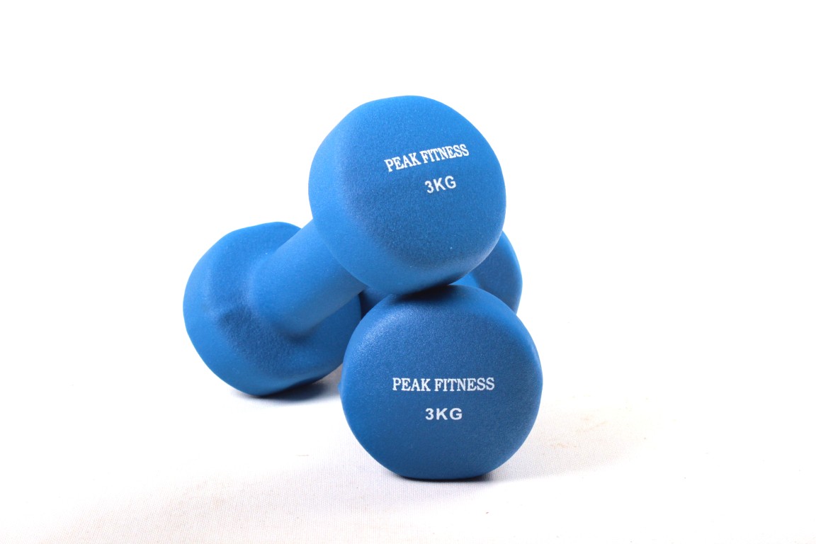 Peak Fitness -  2 x  Håndvægt - Neopren - 3 kg
