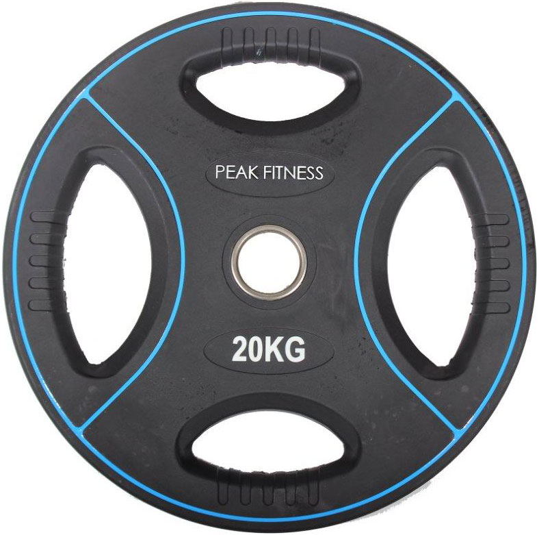 Peak Fitness -  50 mm vægtskive Poly Urethane - 20 kg