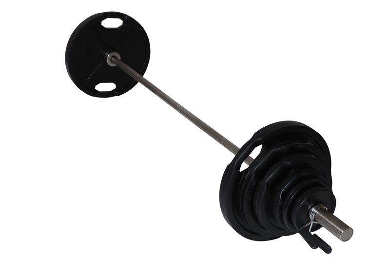 Peak Fitness - 95 kg.  50 mm vægtsæt   - Gummi - Sort